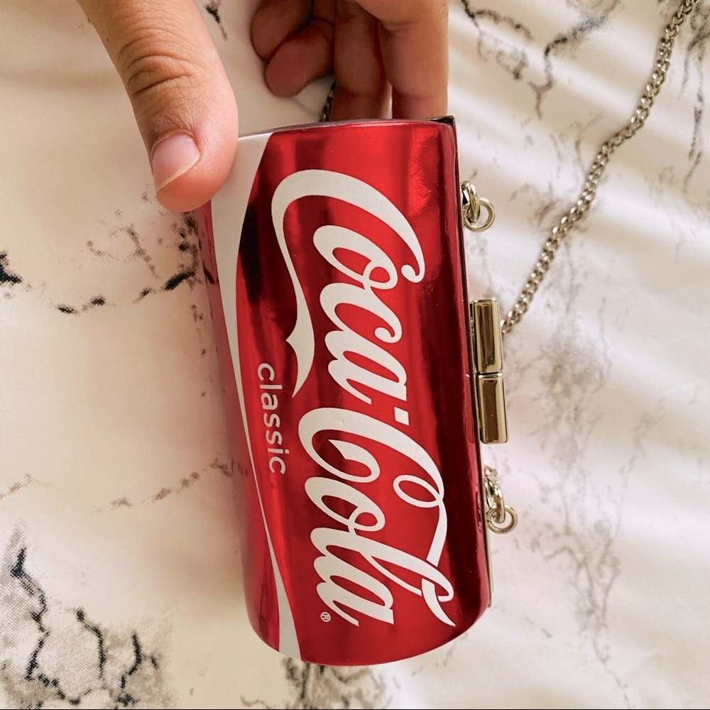 Coca Cola Red Can Shaped Metalic Purse